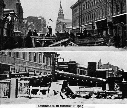 Moscow revoluitonary barricades in 1905