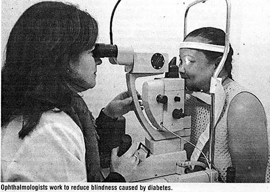 Cuba diabetes clinic eye testing