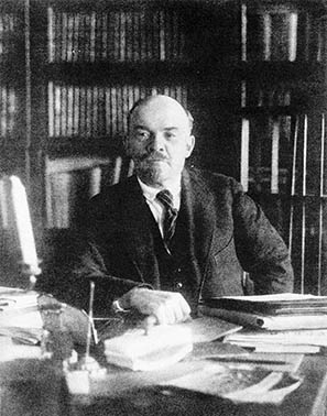 Lenin at his desk