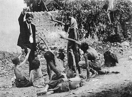 Turkey:teasing starving Armenians 1915